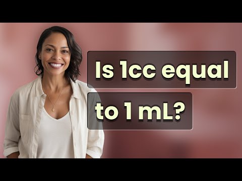 Is 1cc equal to 1 mL?