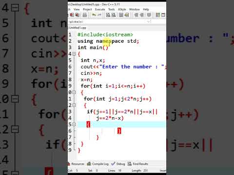 Print W Alphabet Pattern C Program Tutorial 23 C Pattern Code