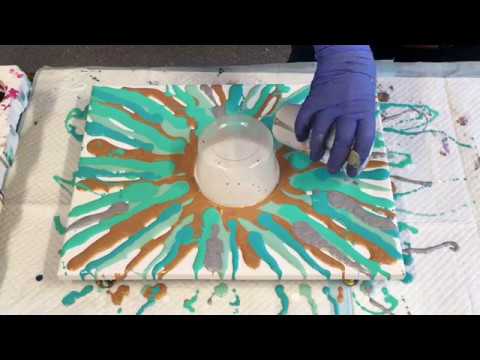 Beautiful starburst/starfish/gorgeous colour combo in this amazing pour and swipe