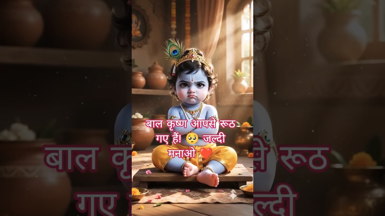 बाल कृष्ण आपसे रूठ गए हैं! 🥺 जल्दी मनाओ ❤️#trending #viral #ytshorts #trendingshorts #shortvideo #yt