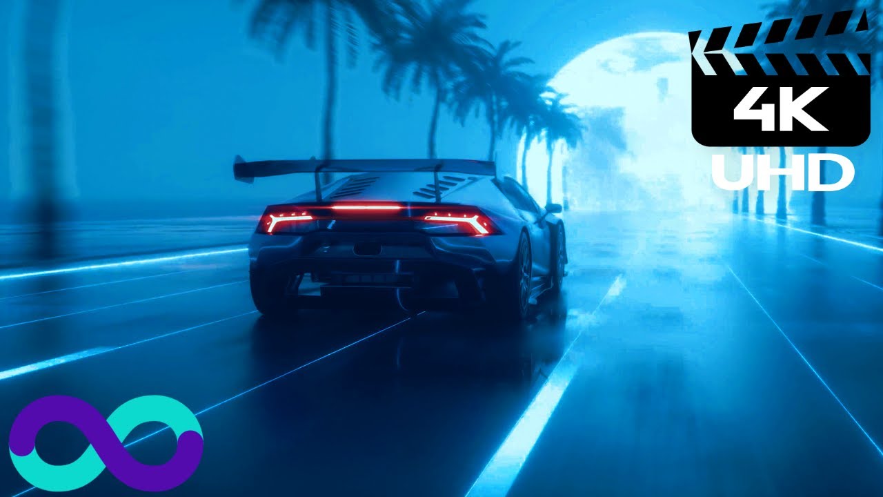 Lamborghini Drive - Ambient City Sounds - 4K Ultra HD 60fps