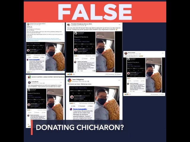 FALSE: Robredo donated chicharon to typhoon victims in San Mateo, Rizal