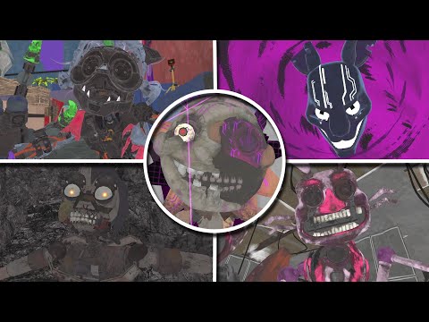 FNAF: Security Breach DLC Ruin - All Bright Mode Jumpscare (Behind The Scenes)