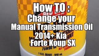 How TO : Change Your Manual Transmission Fluid