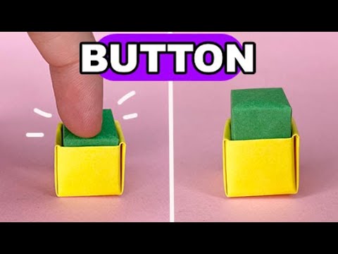 Origami MINI BUTTON POP IT FIDGET TOY I Easy paper craft