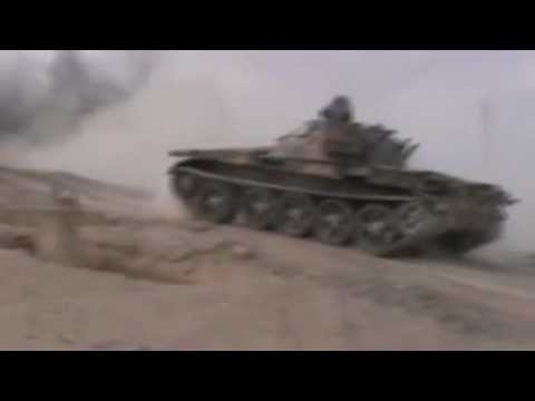 استهداف كتيبة المدفعية في بادية الميادين بقذائف الدبابة من قبل كتائب الجيش الحر