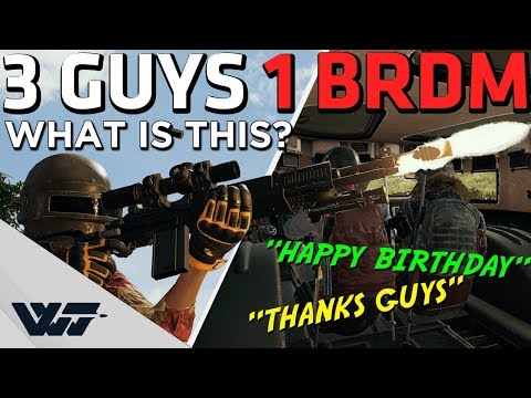 3 GUYS 1 BRDM - What has PUBG become? Weirdest solo ending ever (+Juicy 8x MK14 Spray)