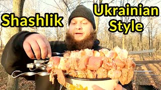 🇺🇦 MAKING SHASHLIK IN SUMY, UKRAINE