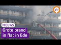 Grote flatbrand in Ede