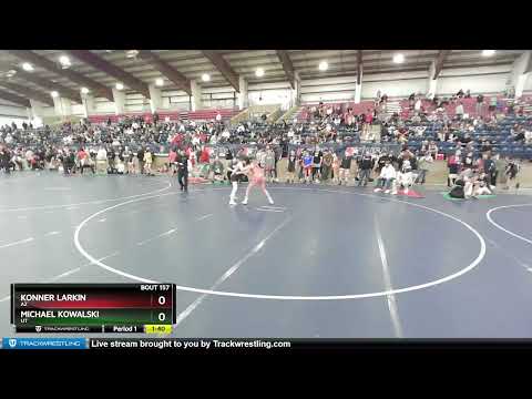 97 Lbs Quarterfinal - Konner Larkin, AZ Vs Michael Kowalski, UT 5c0e
