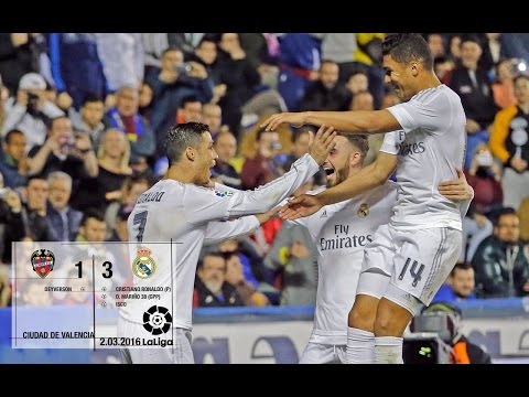 Levante 1-3 Real Madrid (La Liga 2015/16, matchday 27)