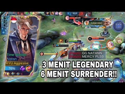NATAN AGGRESIVE SANGAT AGGRESIVE 6 MENIT MUSUHNYA LANGSUNG SURRENDER | TOP GLOBAL NATAN | MLBB