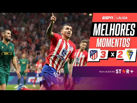 Gols e lances de Atlético de Madri x Cadiz