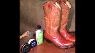 Montana Boots Lizard Skin Upper Treatment and Care
