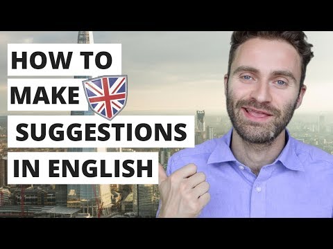 How To Make Suggestions In English