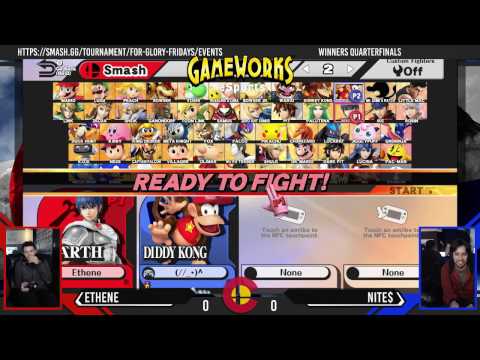For Glory Friday #91 - Ethene (Marth, Corrin) Vs. Nite$ (Diddy Kong) - Winners Quarterfinals