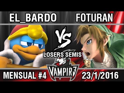[Vampir3 Mensual #4] El_Bardo (Rey Dedede) vs FotuRAN (Link) SSB4 Losers Semis - Top 8