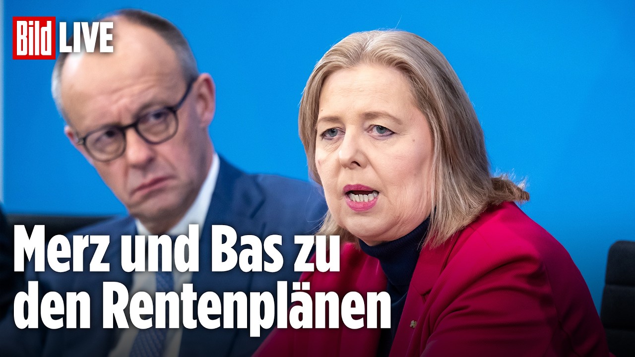 🔴 Bericht der Rentenkommission! Jetzt sprechen Merz und Bas! LIVE
