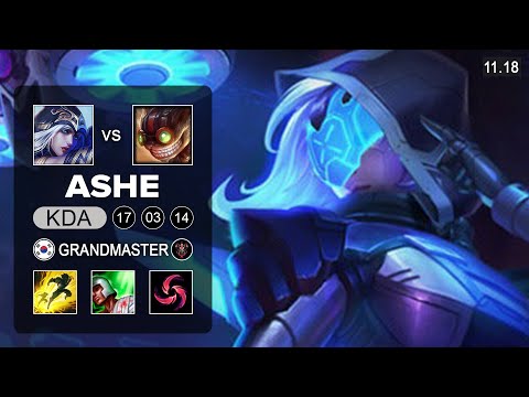 Ashe ADC vs Ziggs - KR Grandmaster - Season 11 Patch 11.19