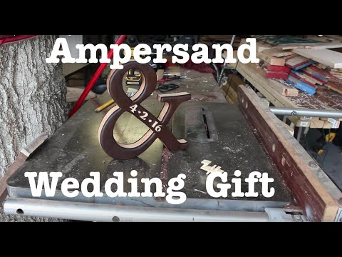 Maple and Walnut Ampersand Wedding Gift