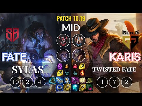 SB FATE Sylas vs GEN Karis Twisted Fate Mid - KR Patch 10.19