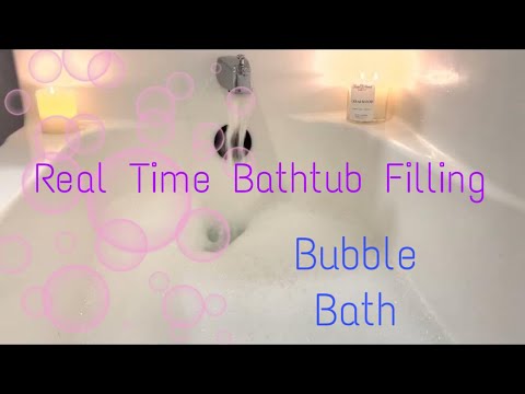 Bubble Bath Filling ASMR - Bubbles, and Candles - Soothing Sounds for Sleep