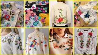 Easy Hand embroidery designs for dresses / shirts / sweatshirt / t shirts / kurti / sweater / tops