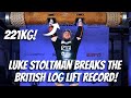 LUKE STOLTMAN BREAKS THE BRITISH LOG LIFT RECORD!