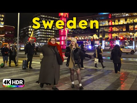 Nightlife in Stockholm: A Cinematic 4K HDR City Stroll