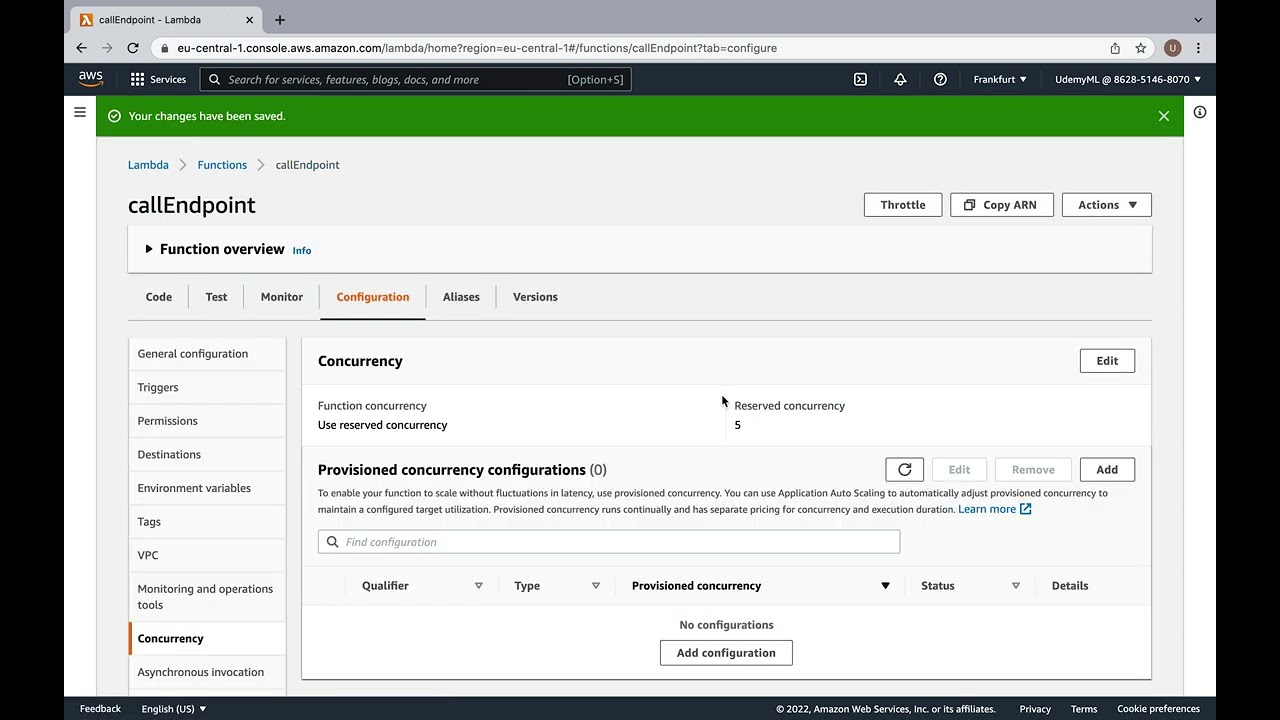 How to set up Lambda Concurrency in AWS