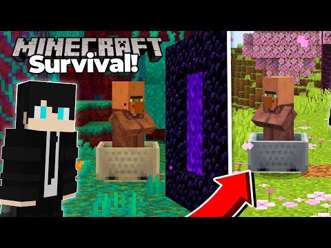 Moving Villagers from the Nether - Minecraft Survival (Episode 7)
