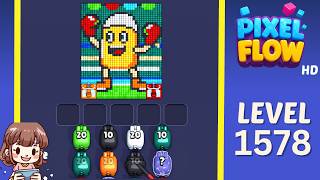 Pixel Flow Level 1578 Solution Walkthrough