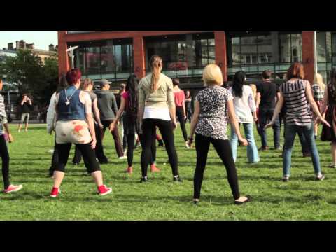 Piccadilly Gardens Flash Mob dance Oxjam Manchester Takeover