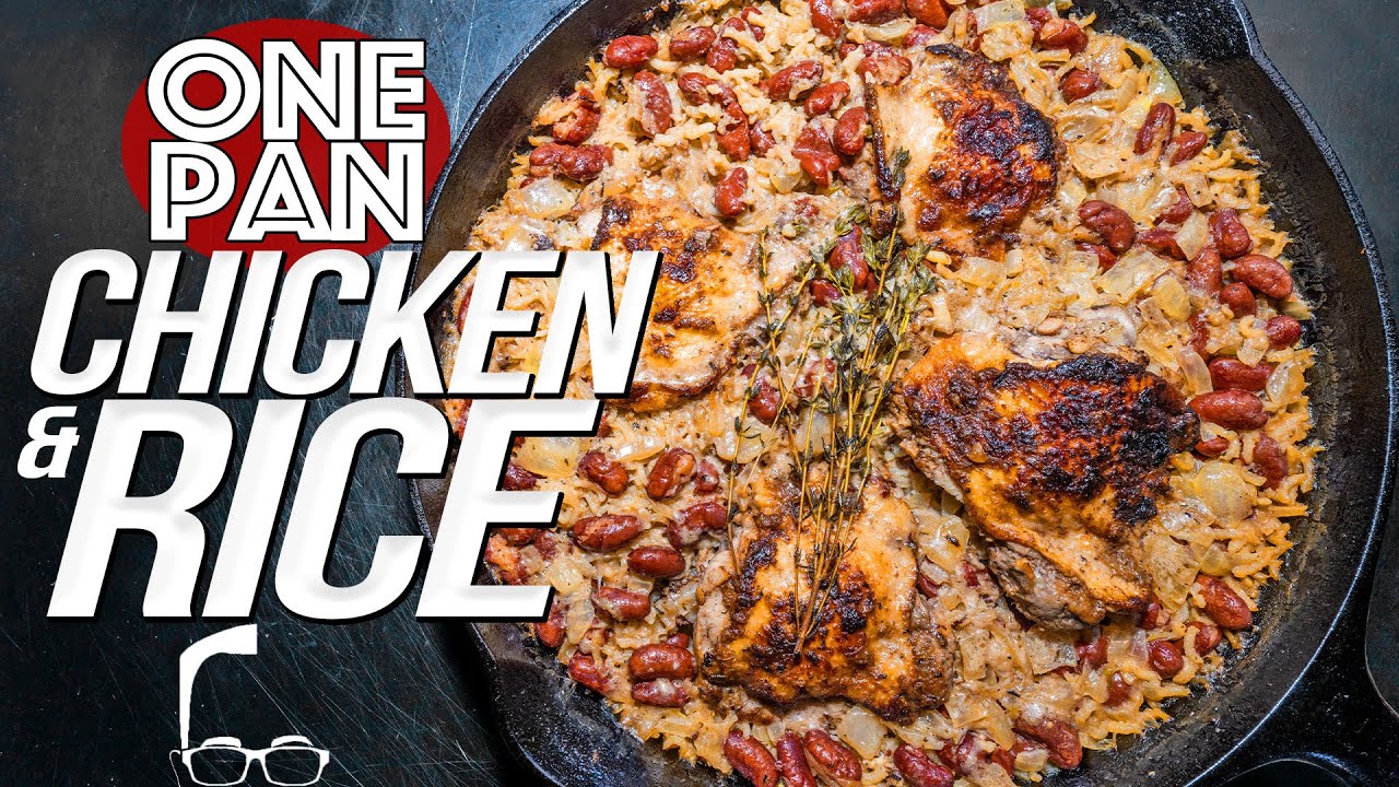 THE BEST ONE PAN CHICKEN & RICE DINNER (SPICY JERK) SAM THE COOKING GUY