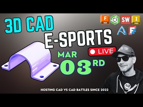 Model Monday LIVE - 1 PM  - MARCH 3rd - Speedmodeling 3DCAD esports - CAD vs CAD!