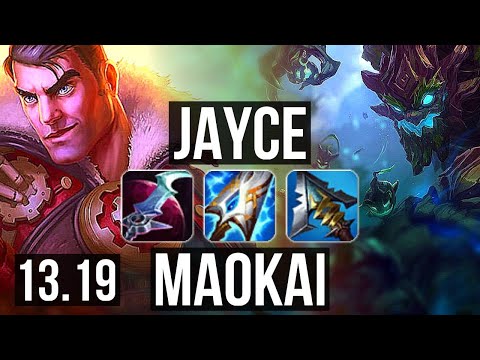 JAYCE vs MAOKAI (TOP) | 12/1/6, 8 solo kills, 1000+ games, Legendary | KR Master | 13.19