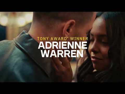 The Last Five Years Broadway trailer frame showing duet staging with two microphones and a clocklike ring of light