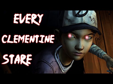 Every Clementine Stare from The Walking Dead Season 2 | The Walking Dead Moments