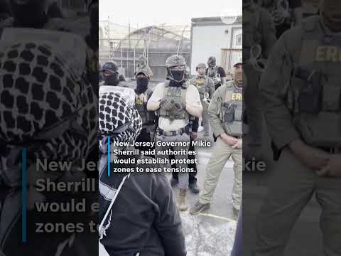 Officers tear gas protesters outside New Jersey ICE detention center