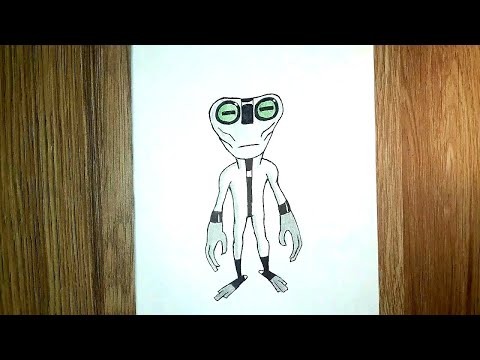 How to draw Ben 10 Grey matter alien || step by step.