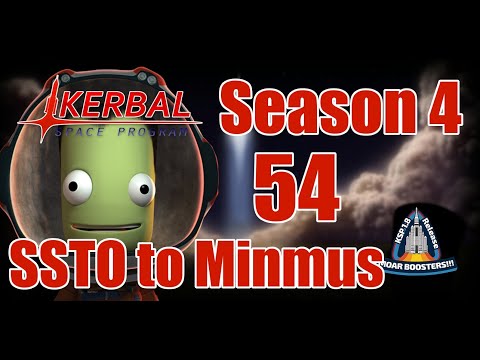 SSTO to Minmus Station [53] Kerbal Space Program Career 1.9 Modded