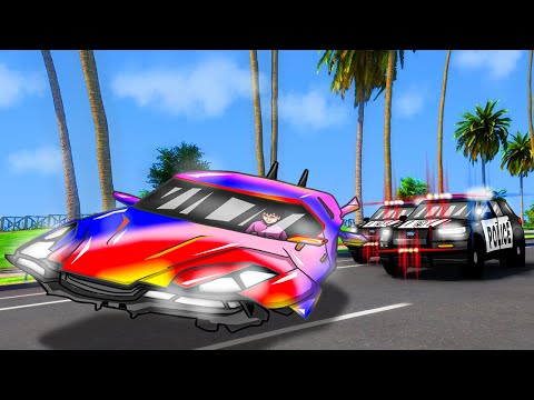 Trolling cops with a Flying Car in GTA 5 RP!