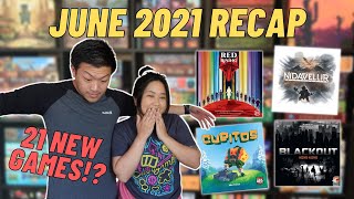 June 2021 Monthly Board Game Recap | 21 New Games!?