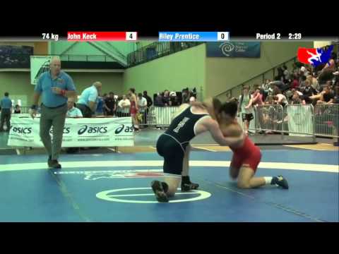 John Keck vs. Riley Prentice at 2013 ASICS University Nationals - FS