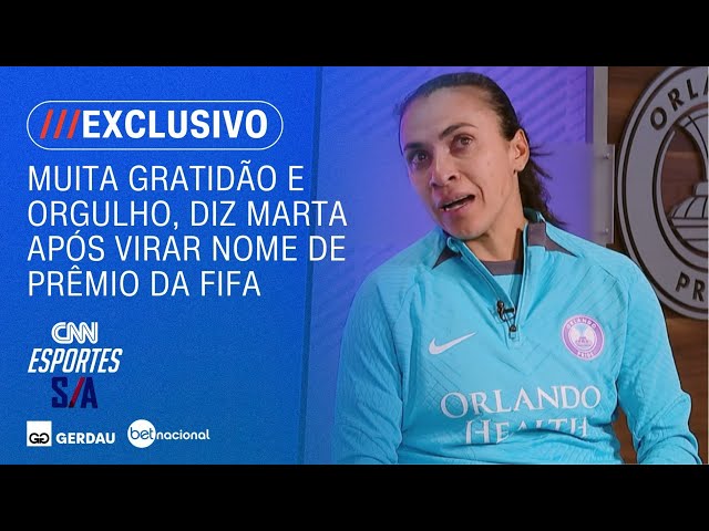 Muita gratidão e orgulho, diz Marta após virar nome de prêmio da Fifa | CNN ESPORTES S/A