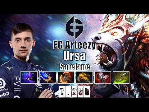 Ursa Safelane | EG.Arteezy | HOW RTZ PLAYS CARRY URSA | 7.28b Gameplay Highlights