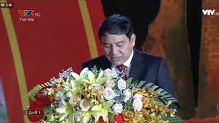 Đồng chí Nguyễn Đắc Vinh phát biểu tại Lễ kỷ niệm 50 năm chiến thắng Truông Bồn