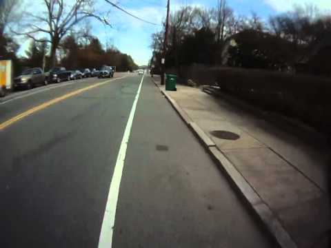 Tour of Beacon St Bike Route in Newton/Brookline, Massachusetts