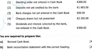 Principles of Accounts Revised Cash Book and Bank Reconciliation Sample question