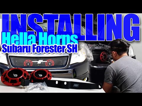 How to install Hella horns for Subaru Forester SH  V95
